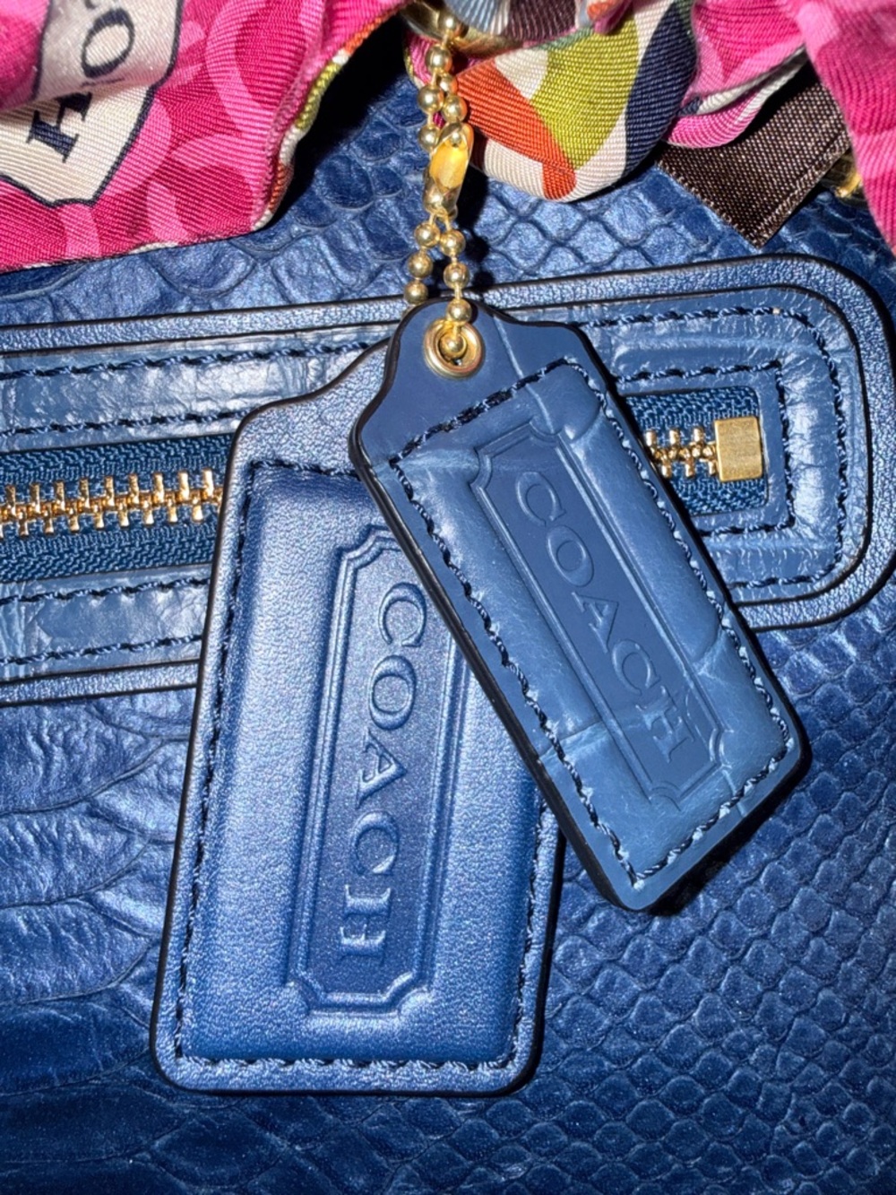 NWOT - Coach Madison Lindsey “Embossed Exotic Pocket” Satchel - FULL SET - Picture 3 of 11